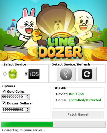 ЧИТ LINE Dozer. ВЗЛОМ на золотые монеты, доллары.