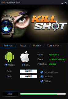 ВЗЛОМ Kill Shot. ЧИТ на золото, баксы, энергия.