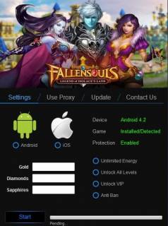 ВЗЛОМ FallenSouls. ЧИТ на кристаллы и золотые монеты.