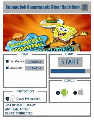 Чит SpongeBob Diner Dash