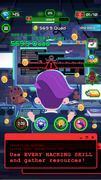 Взлом Hacking Hero бесплатные покупки